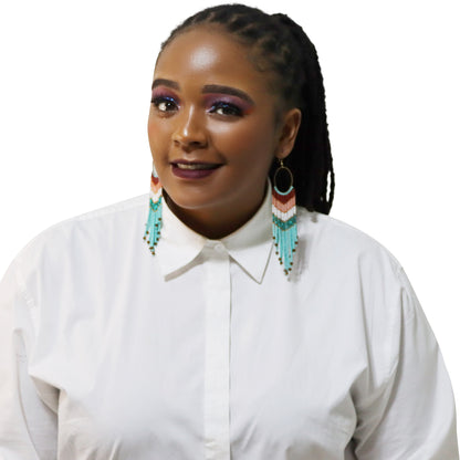 Handcrafted Beaded Fringe Earrings: Drop Dangle Style, Ideal for Summer, Weddings, and Special Gifts for Bridesmaids, Best Friends, and mothers