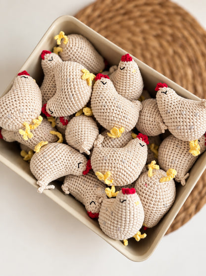 Chicken Crochet Keychain — handmade crochet keychain
