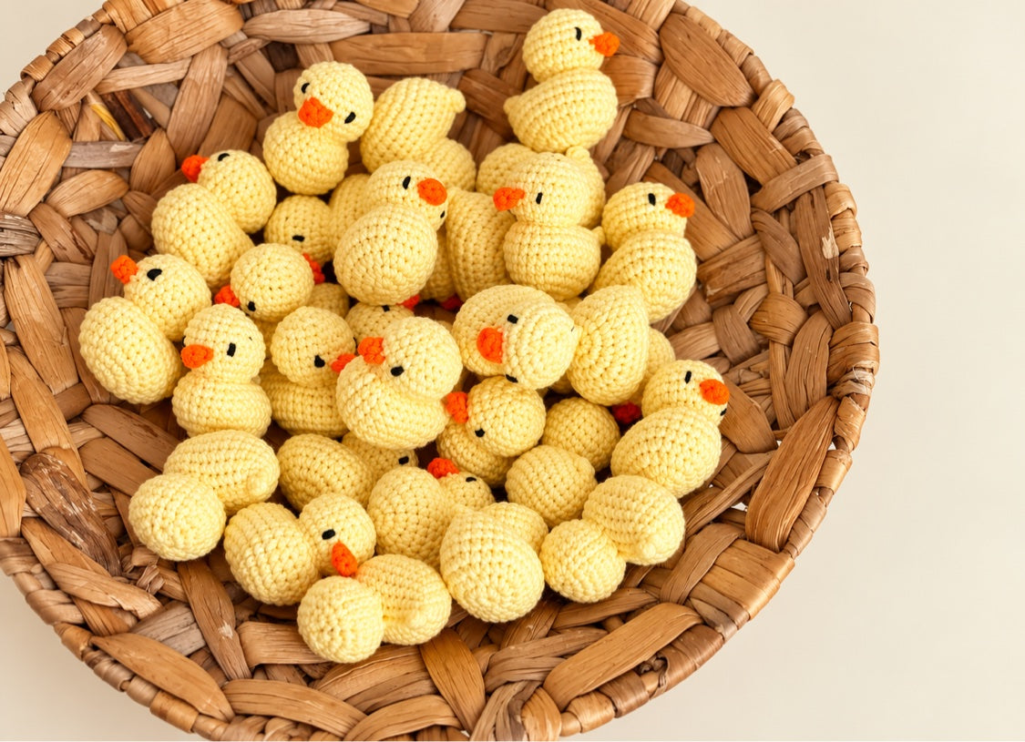 Yellow Rubber Duck Crochet Keychain — handmade crochet keychain