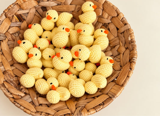Yellow Rubber Duck Crochet Keychain — handmade crochet keychain