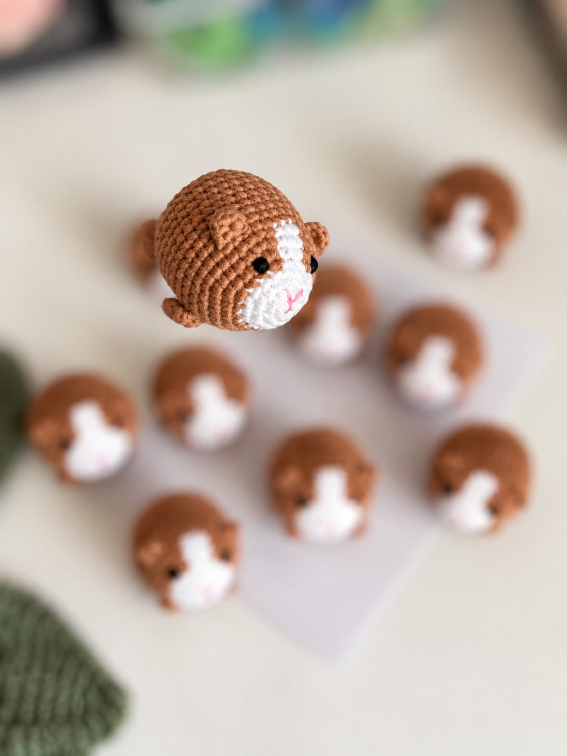Guinea Pig Crochet Keychain — handmade crochet keychain