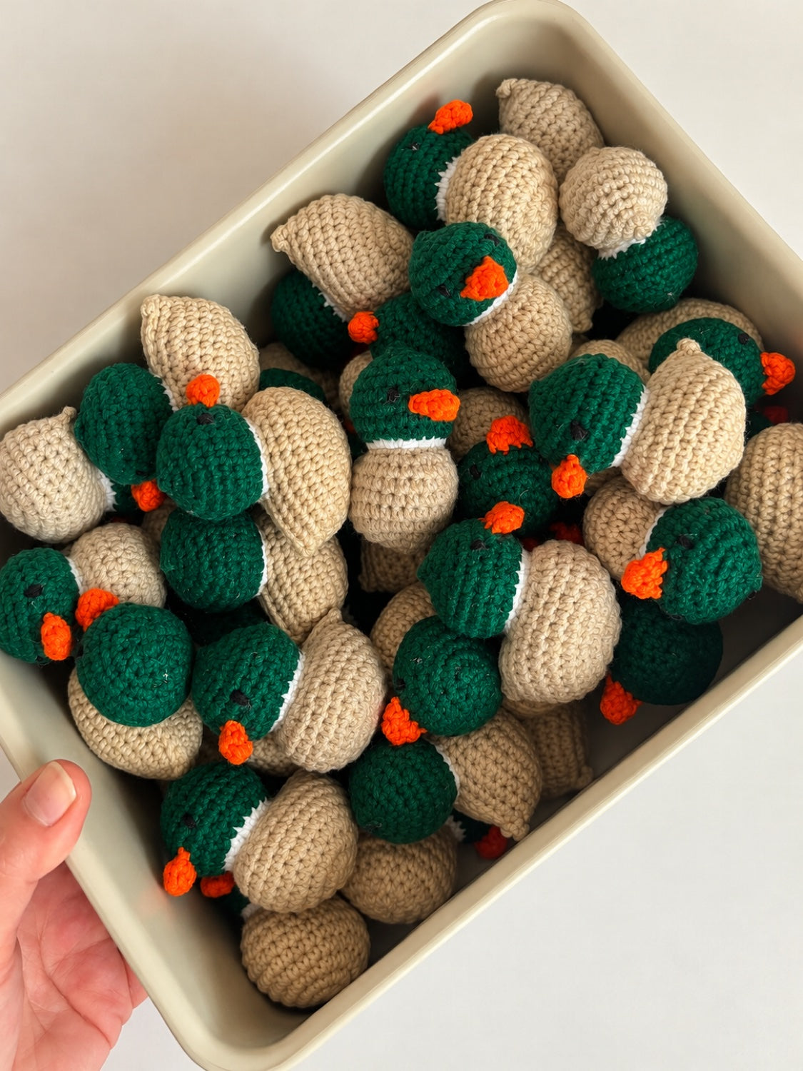 Mallard Rubber Duck Crochet Keychain — handmade crochet keychain