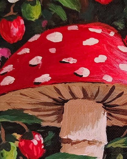 Detail close-up of The Berry Patch artwork