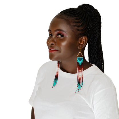 Handcrafted Beaded Fringe Earrings: Drop Dangle Style, Ideal for Summer, Weddings, and Special Gifts for Bridesmaids, Best Friends, and mothers