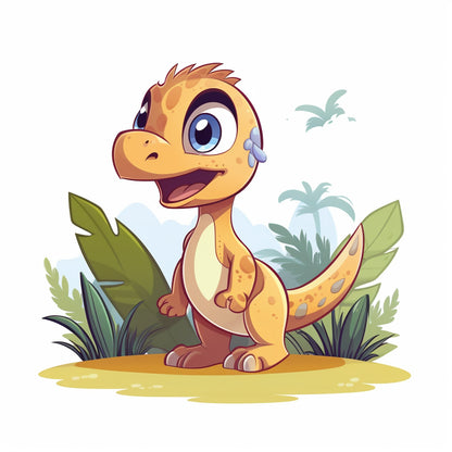 Velociraptor Dinosaur Kawaii Wildlife Acrylic Keychain