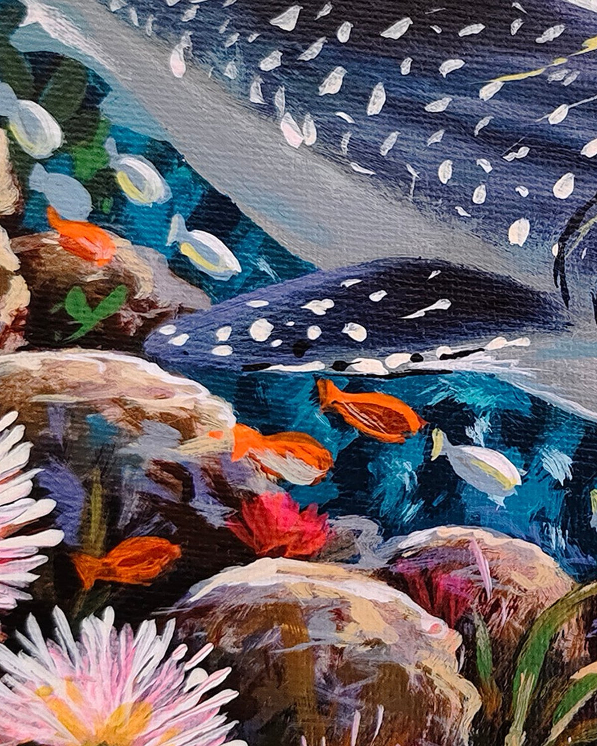 Detail close-up of the Whale Shark Reef artwork