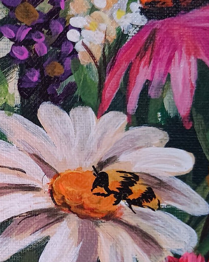 Detail close-up of the Wildflower Meadow artwork