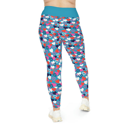 Plus Size Valentines Day Plus Size Leggings One of a Kind Gift - Unique Workout Activewear tights for  kids Fitness , Daughter, Niece  Christmas Gift