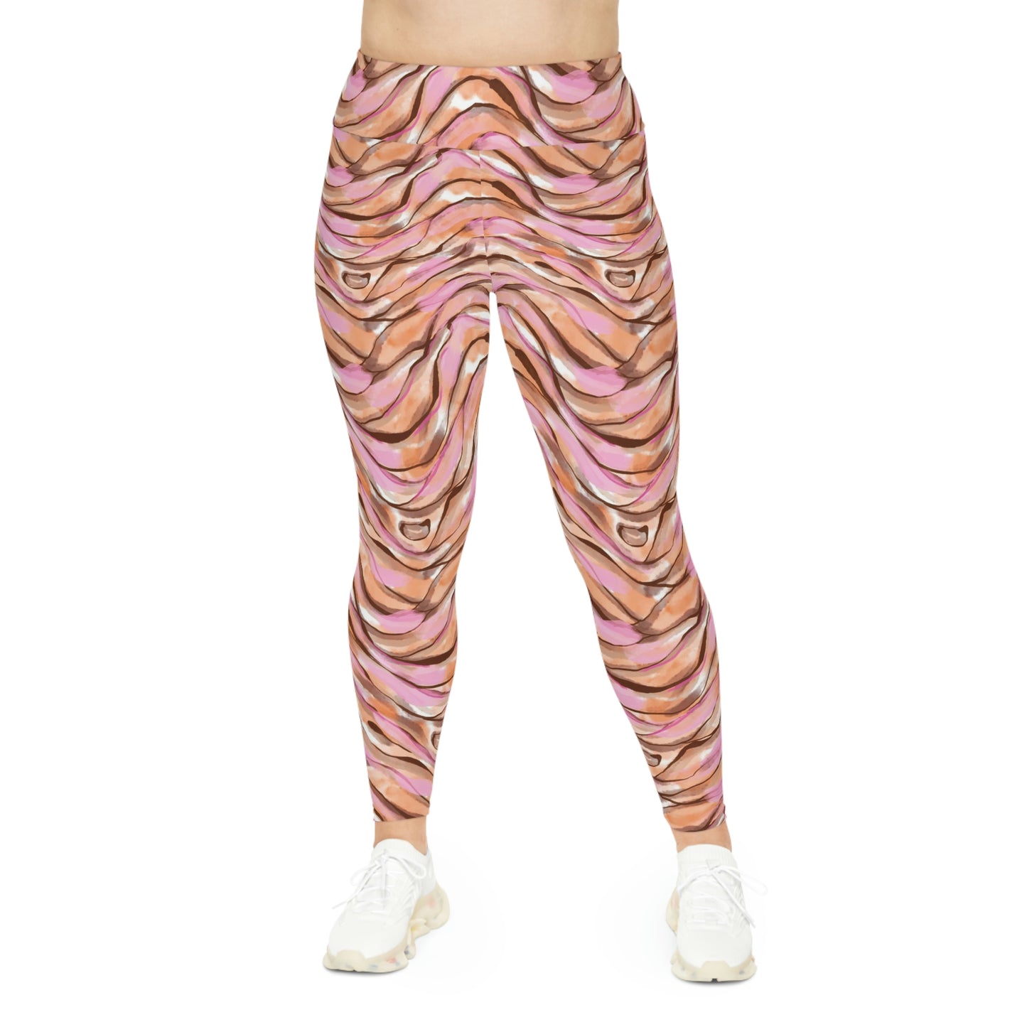 Plus Size Tiger Print Leggings, One of a Kind Gift - Workout Activewear  for Wife Fitness, Best Friend, mom and me tights Christmas Gift