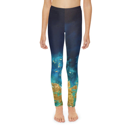 Planet Earth Youth Leggings,  One of a Kind Gift - Unique Workout Activewear tights for  kids fitness, Daughter, Niece  Christmas Gift