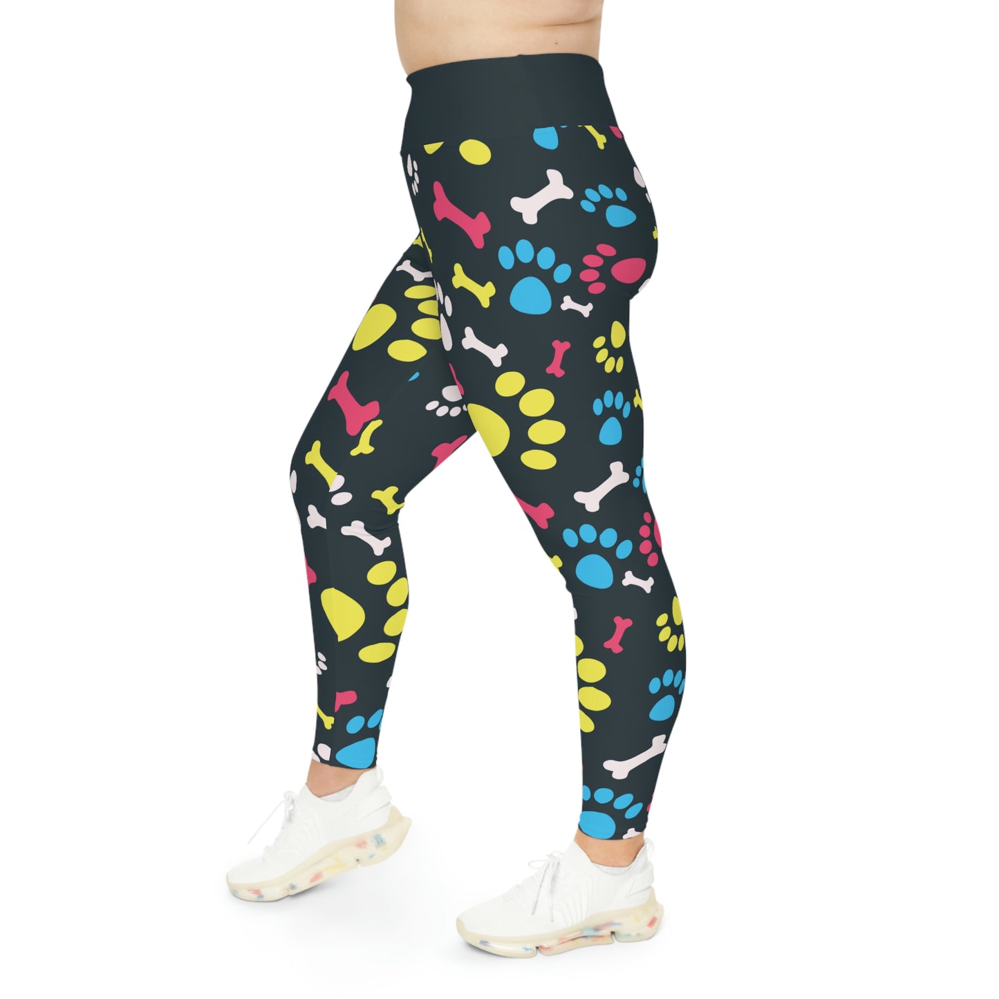 Dog Mom Plus Size Leggings One of a Kind Gift - Unique Workout Activewear tights for Mom fitness, Mothers Day, Girlfriend Christmas Gift