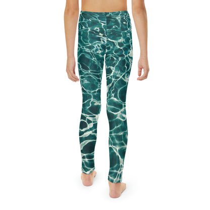 Magical Water Cute Summer Youth Leggings, One of a Kind Gift - Workout Activewear tights for kids, Granddaughter, Niece Christmas Gift