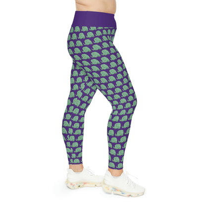 Elephant Plus Size Leggings animal kingdom, One of a Kind Workout Activewear for Wife Fitness, Best Friend, mom and me tights Christmas Gift