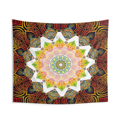 Mandala Tapestry for Contemporary Home Decor . Inspirational Wall Hanging Art for Baby Nursery, Dorm room, Coastal Home . Housewarming Gift