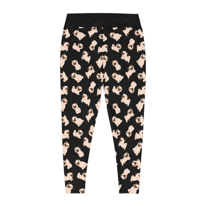 Dog Mom Plus Size Leggings One of a Kind Gift - Unique Workout Activewear tights for Mom fitness, Mothers Day, Girlfriend Christmas Gift