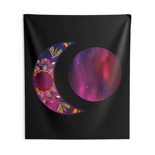 Moon Phase Tapestry Contemporary Home Decor . Galaxy Wall Hanging Art for Baby Nursery, Dorm room, Coastal Home . Housewarming Gift