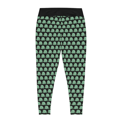 Elephant Plus Size Leggings animal kingdom, One of a Kind Workout Activewear for Wife Fitness, Best Friend, mom and me tights Christmas Gift