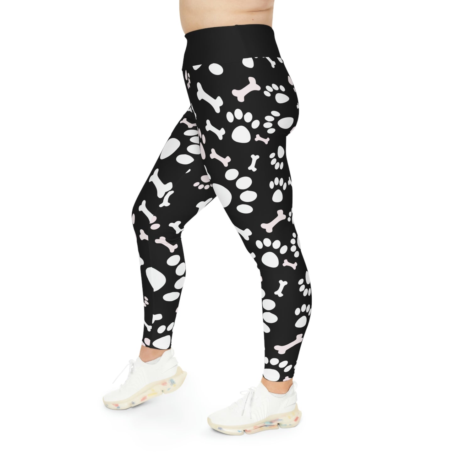 Dog Mom Plus Size Leggings One of a Kind Gift - Unique Workout Activewear tights for Mom fitness, Mothers Day, Girlfriend Christmas Gift