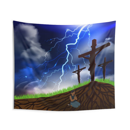 Christian Tapestry Contemporary Home Decor . Galaxy Wall Hanging Art for Baby Nursery, Dorm room, Coastal Home . Housewarming Gift