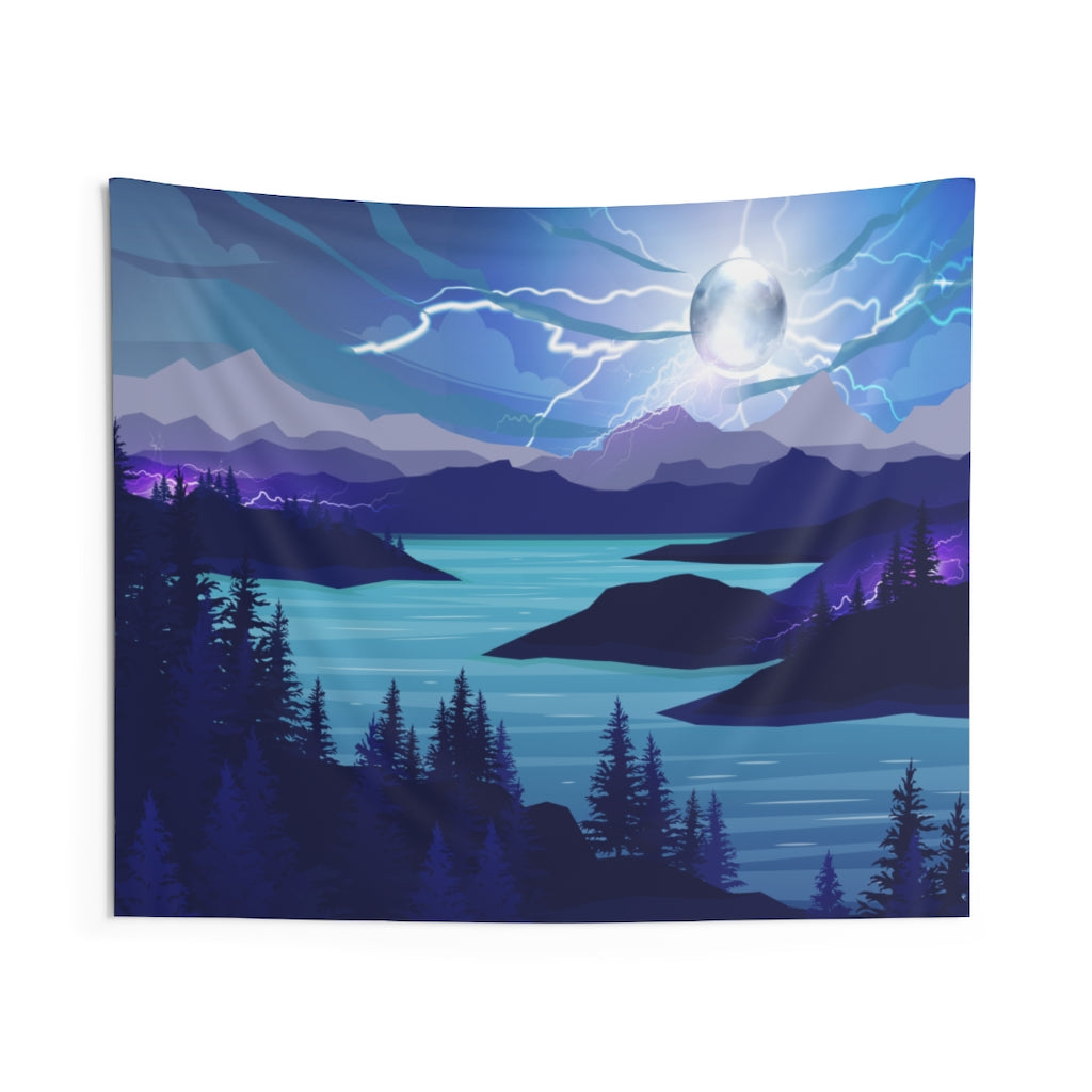 Celestial Moon Tapestry Contemporary Home Decor . Inspirational Wall Hanging Art for Baby Nursery, Dorm room, Coastal Home . Housewarming Gift
