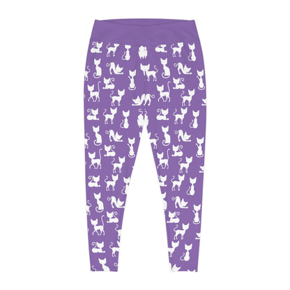 Cat Mom Pawsome Plus Size Leggings Plus Size Leggings One of a Kind Gift - Unique Workout Activewear tights for  kids Fitness , Daughter, Niece  Christmas Gift