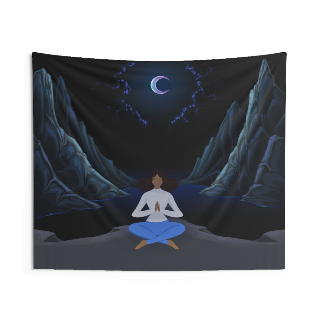 Yoga Galaxy Tapestry Contemporary Home Decor . Galaxy Wall Hanging Art for Baby Nursery, Dorm room, Coastal Home . Housewarming Gift