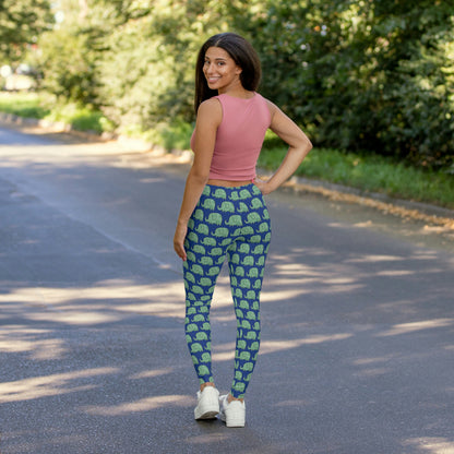 Elephant Women Leggings animal kingdom, One of a Kind Workout Activewear for Wife Fitness, Best Friend, mom and me tights Christmas Gift