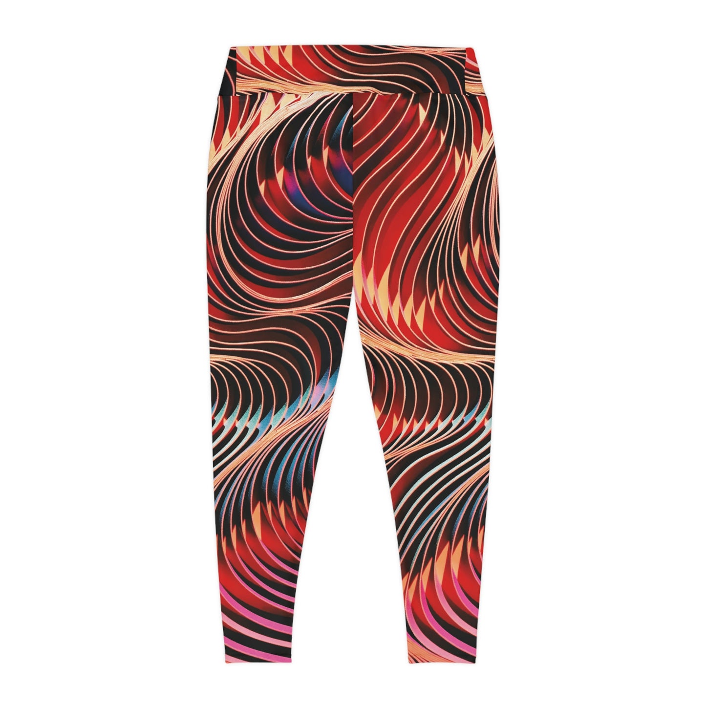 Abstract Plus Size One of a Kind Workout Activewear for Wife Fitness, Best Friend, mom and me tights Christmas Gift
