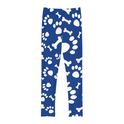 Pawsome, Dog Lovers Cute Summer Youth Leggings, One of a Kind Workout Activewear tights for kids, Granddaughter, Niece Christmas Gift