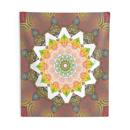 Mandala Tapestry for Contemporary Home Decor . Inspirational Wall Hanging Art for Baby Nursery, Dorm room, Coastal Home . Housewarming Gift
