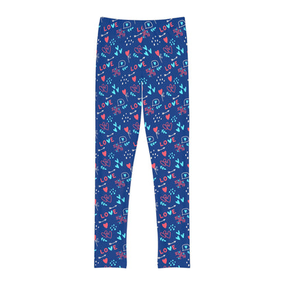 Valentine Youth Leggings,  One of a Kind Gift - Unique Workout Activewear tights for  kids fitness, Daughter, Niece  Christmas Gifts