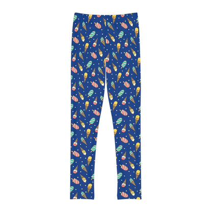 Ice Cream Scoop Cute Summer Youth Leggings, One of a Kind Gift - Workout Activewear tights for kids, Granddaughter, Niece  Christmas Gift