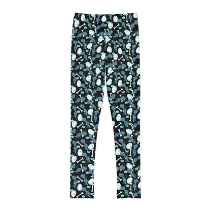 Dinosaur Trex Jurassic Park Youth Leggings, One of a Kind Gift - Unique Workout Activewear tights for kids , Daughter, Niece Christmas Gift