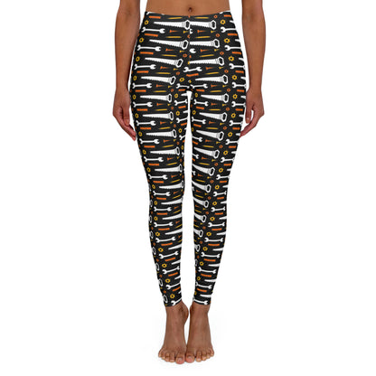 Construction Plus Size Leggings One of a Kind Workout Activewear for Wife Fitness, Best Friend, mom and me tights, Mothers day , Christmas Gift