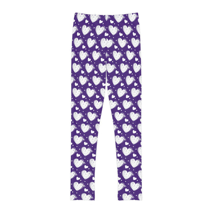 Valentine Cute Summer Youth Leggings, One of a Kind Gift - Workout Activewear tights for kids, Granddaughter, Niece Christmas Gift