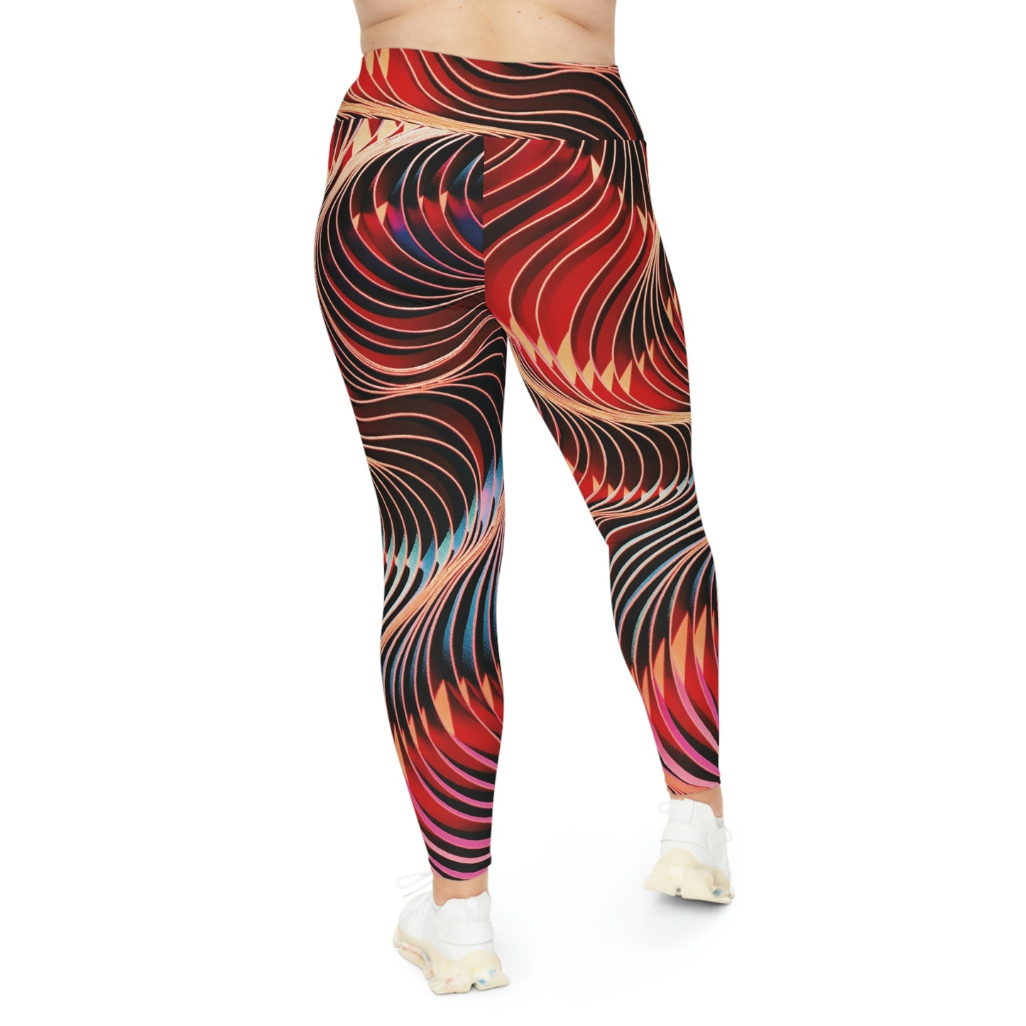 Abstract Plus Size One of a Kind Workout Activewear for Wife Fitness, Best Friend, mom and me tights Christmas Gift