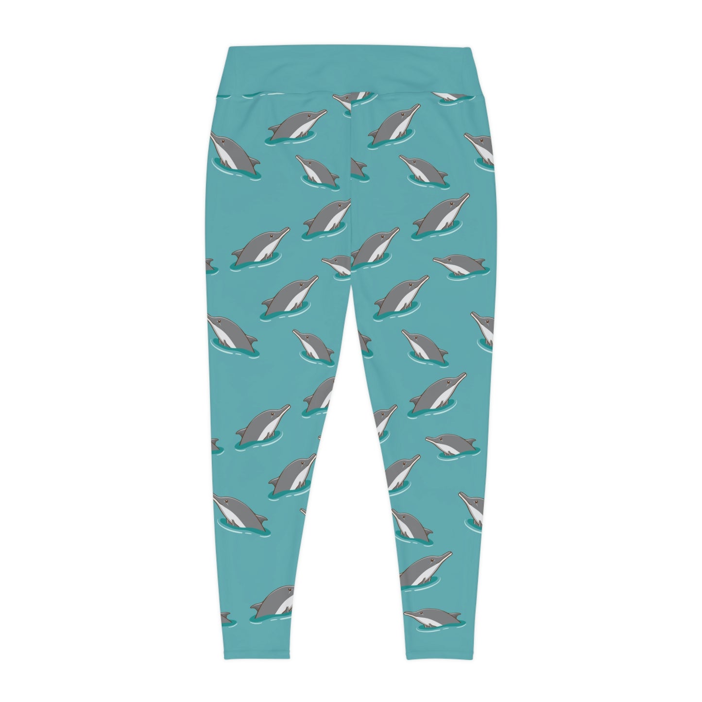 Dolphin, Ocean, Beach Plus Size Leggings One of a Kind Gift - Workout Activewear tights for Mom fitness, Mothers Day, Girlfriend Christmas Gift