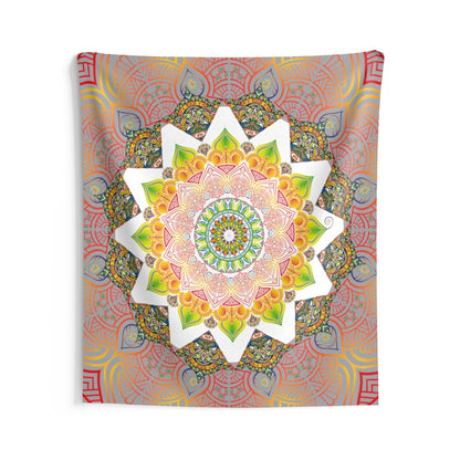 Mandala Tapestry for Contemporary Home Decor . Inspirational Wall Hanging Art for Baby Nursery, Dorm room, Coastal Home . Housewarming Gift