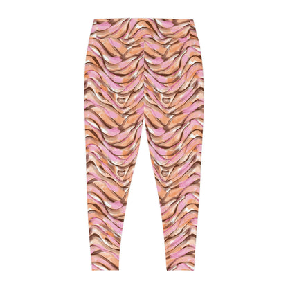 Plus Size Tiger Print Leggings, One of a Kind Gift - Workout Activewear  for Wife Fitness, Best Friend, mom and me tights Christmas Gift