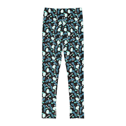 Dinosaur Trex Jurassic Park Youth Leggings, One of a Kind Gift - Unique Workout Activewear tights for kids , Daughter, Niece Christmas Gift