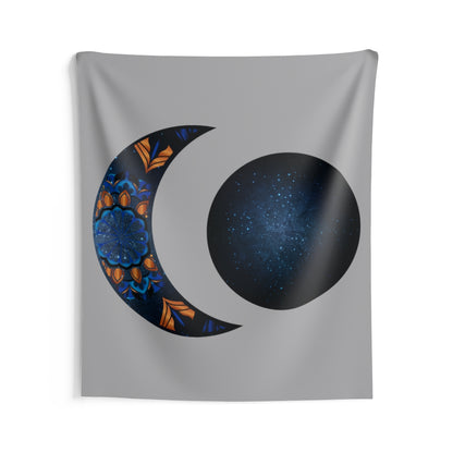 Moon Phase Tapestry Contemporary Home Decor . Galaxy Wall Hanging Art for Baby Nursery, Dorm room, Coastal Home . Housewarming Gift