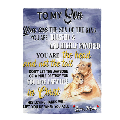 Son of the King Velveteen Plush Blanket (Son from Mom)