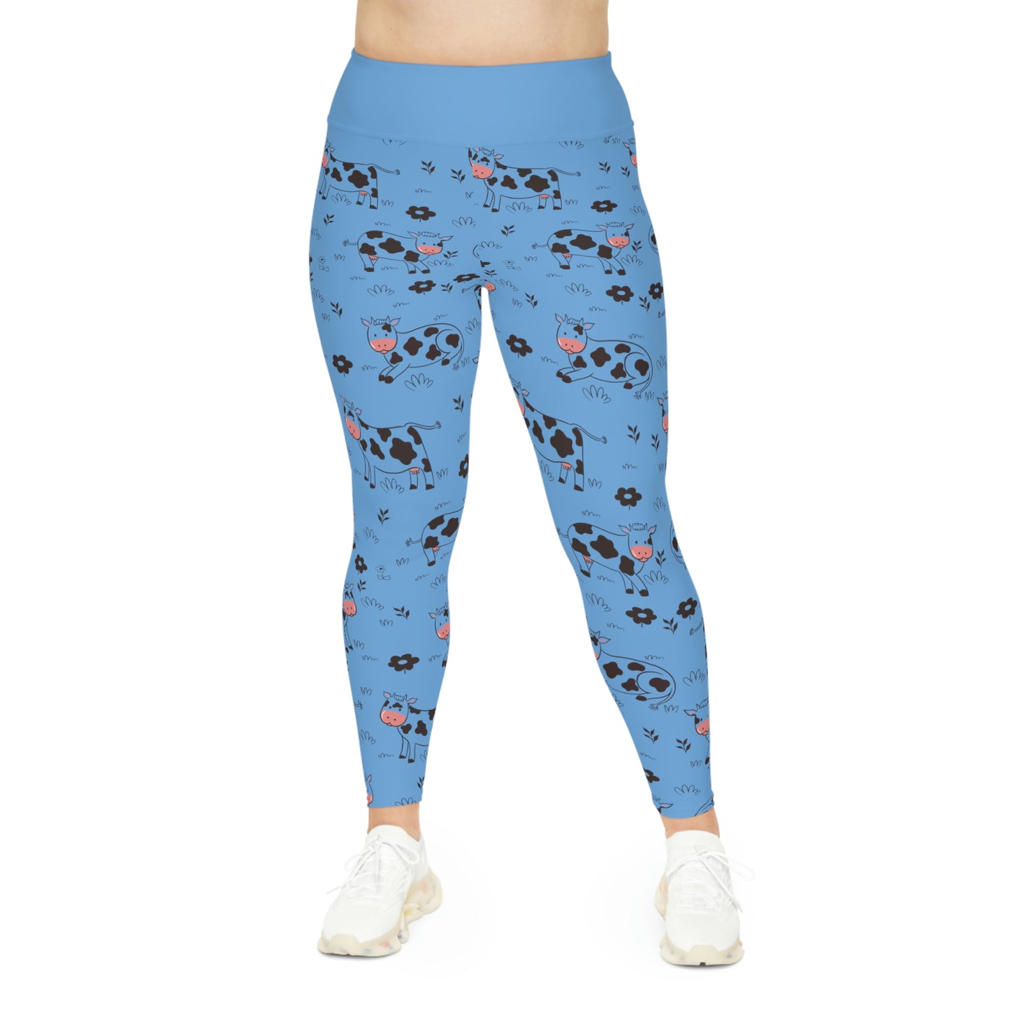 Cow Farm animal Plus Size Leggings One of a Kind Unique Workout Activewear tights for Mom fitness, Mothers Day, Girlfriend Christmas Gift