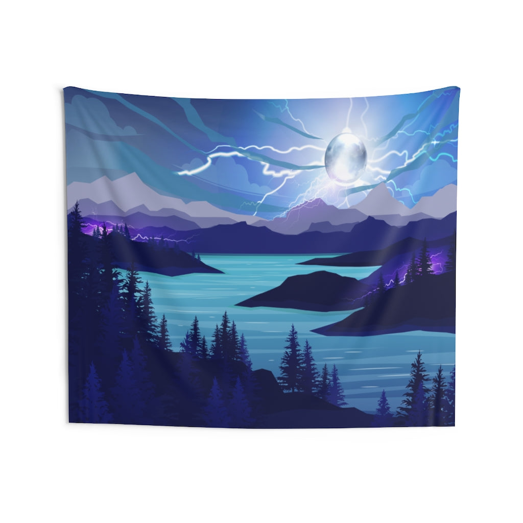 Celestial Moon Tapestry Contemporary Home Decor . Inspirational Wall Hanging Art for Baby Nursery, Dorm room, Coastal Home . Housewarming Gift