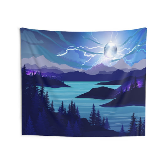 Celestial Moon Tapestry Contemporary Home Decor . Inspirational Wall Hanging Art for Baby Nursery, Dorm room, Coastal Home . Housewarming Gift