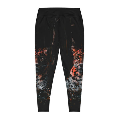 Plus Size Tiger Print Leggings, One of a Kind Gift - Workout Activewear  for Wife Fitness, Best Friend, mom and me tights Christmas Gift
