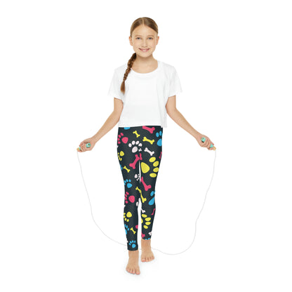Dog Lovers Youth Leggings,  One of a Kind Gift - Unique Workout Activewear tights for  kids fitness, Daughter, Niece  Christmas Gift
