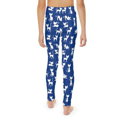 Cat Lovers Youth Leggings,  One of a Kind Gift - Unique Workout Activewear tights for  kids Fitness , Daughter, Niece  Christmas Gift