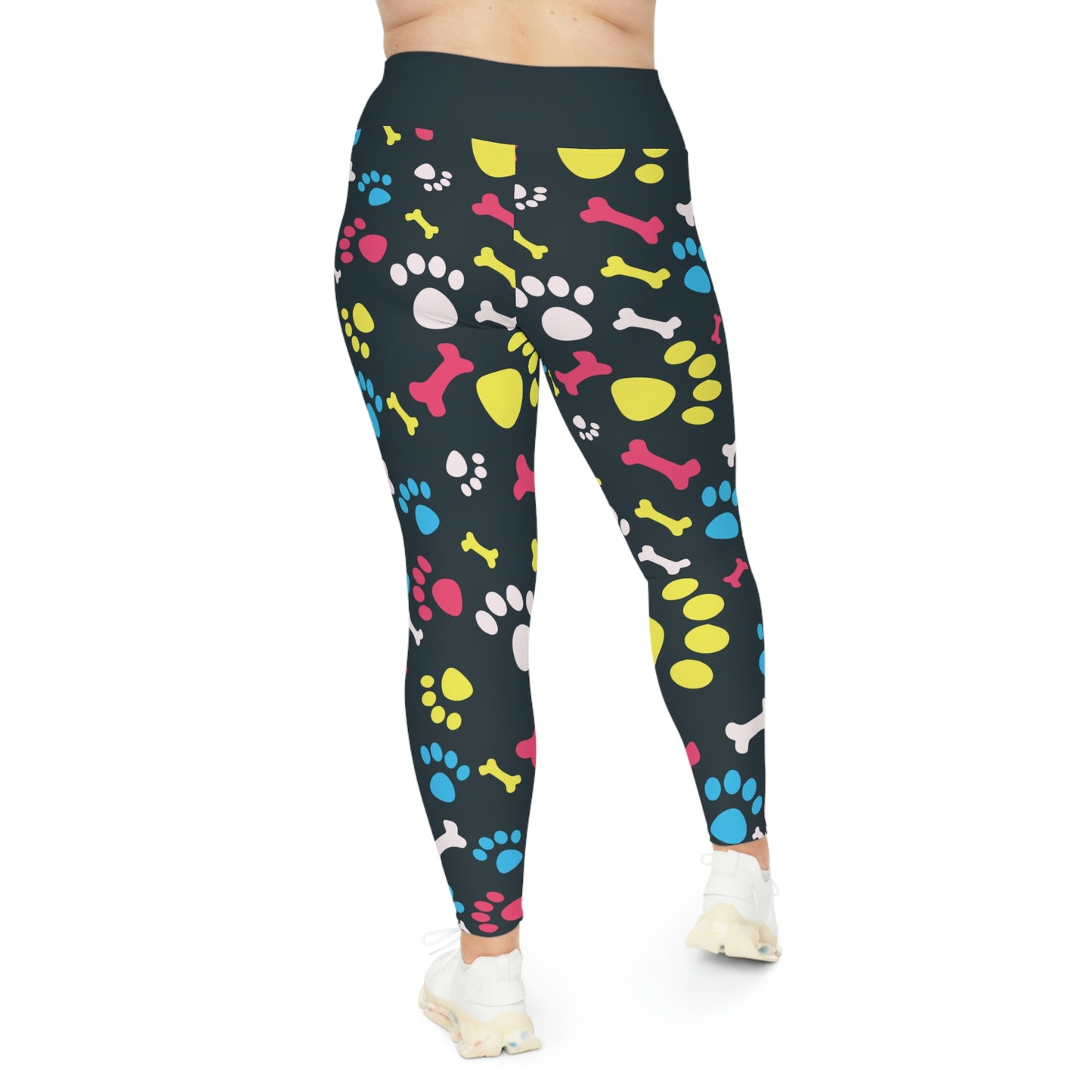 Dog Mom Plus Size Leggings One of a Kind Gift - Unique Workout Activewear tights for Mom fitness, Mothers Day, Girlfriend Christmas Gift