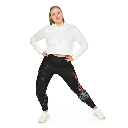 Plus Size Tiger Print Leggings, One of a Kind Gift - Workout Activewear  for Wife Fitness, Best Friend, mom and me tights Christmas Gift